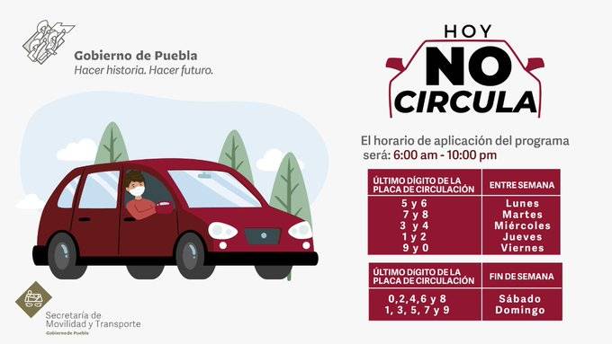 Todo lo que necesitas saber sobre el Hoy No Circula en Puebla