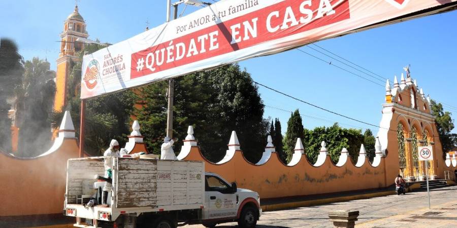 Sanitiza ayuntamiento de San Andr&eacute;s m&aacute;s de 263 mil metros cuadrados de espacios p&uacute;blicos