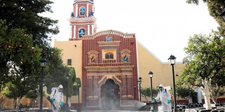 Realiza Ayuntamiento de San Andr&eacute;s jornada de sanitizaci&oacute;n en Tonantzintla