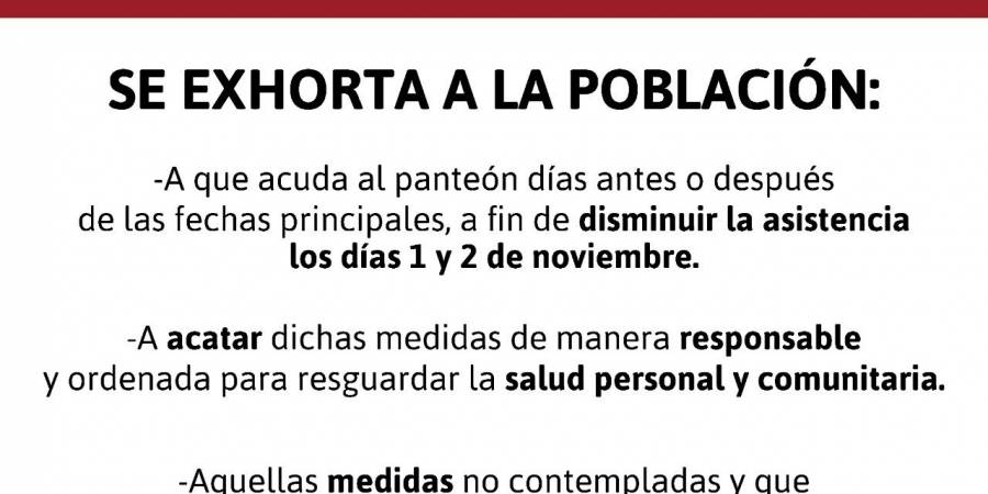 San Andr&eacute;s Cholula Implementa Protocolo De Ingreso Y Permanencia En Panteones Rumbo A La Conmemoraci&oacute;n De D&iacute;a De Muertos