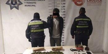 SSPTM San Andr&eacute;s Cholula Detiene A Sujeto Por Posesi&oacute;n De Enervantes