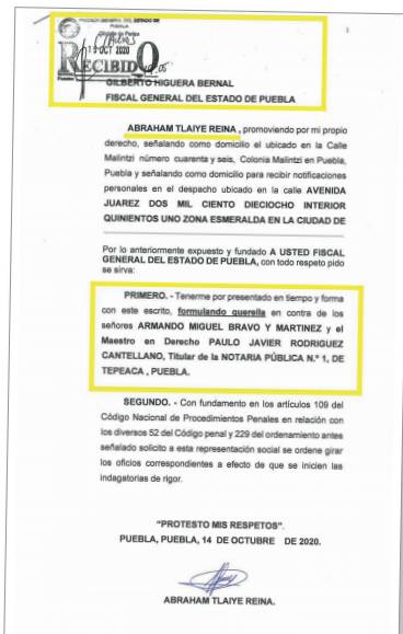 Prometen atención personal a defraudado por notario 1 de Tepeaca
