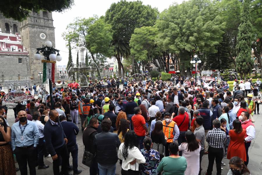 Tras sismo, Barbosa reporta que en Puebla no hay ning&uacute;n da&ntilde;o