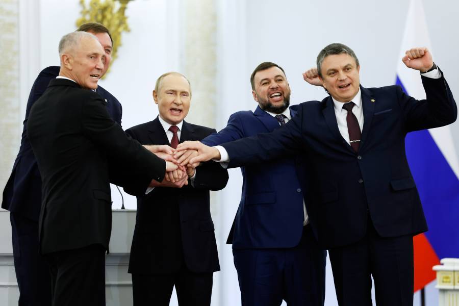 Putin celebra anexión de las regiones Donetsk, Lugansk, Jersón y Zaporiyia que pertenecían a Ucrania