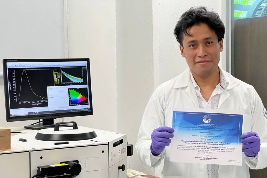 Gana estudiante BUAP premio a la Mejor Tesis de Doctorado