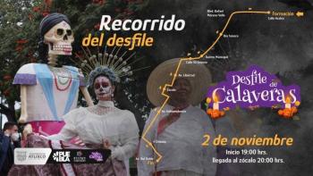 Conoce la ruta del desfile de calaveras en Atlixco