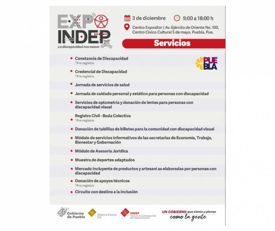 Invita Instituto de la Discapacidad a “Expo INDEP: La Discapacidad Nos Mueve”