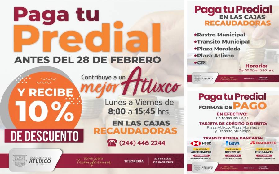 ¿Ya Pagaste El Predial? En Atlixco Ofrecen Descuentos A Los Cumplidos ...