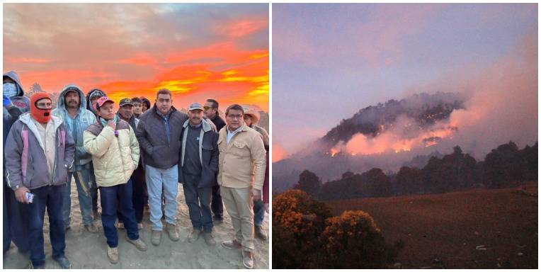 Combaten 188 brigadistas el incendio en el Pico de Orizaba