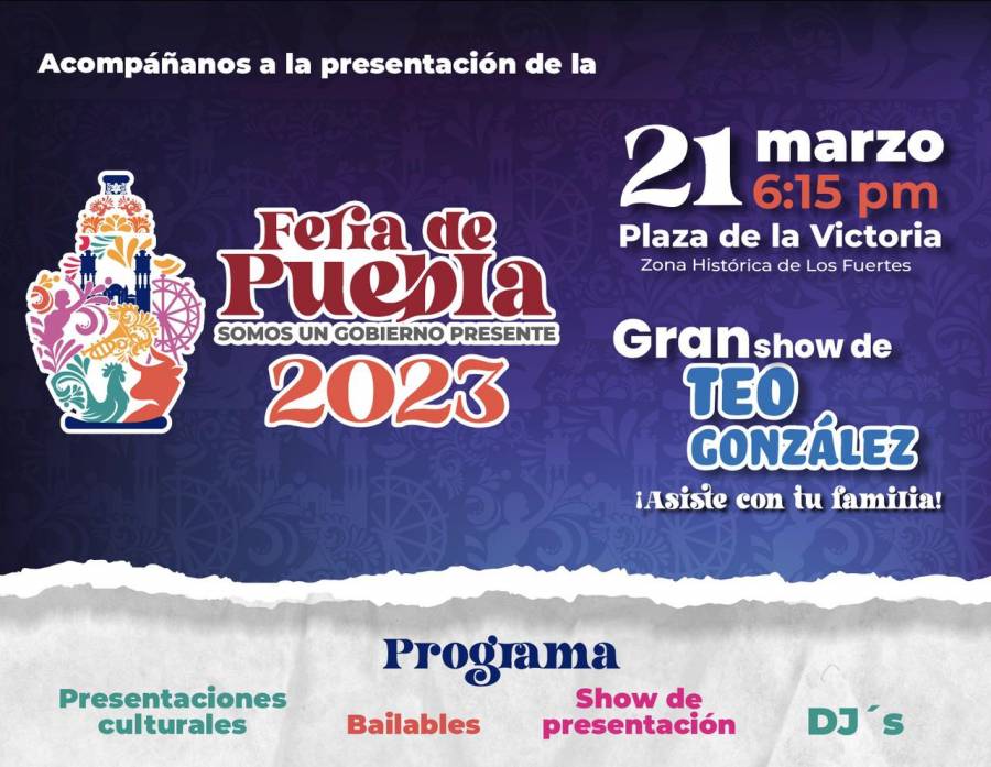 Gobierno invita a ciudadanos a la presentación de la Feria de Puebla