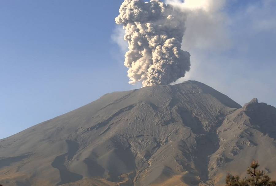 Sin riesgo, actividad del volcán Popocatépetl