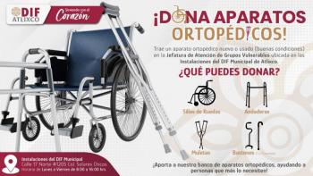 DIF municipal de Atlixco recibe donación de aparatos ortopédicos