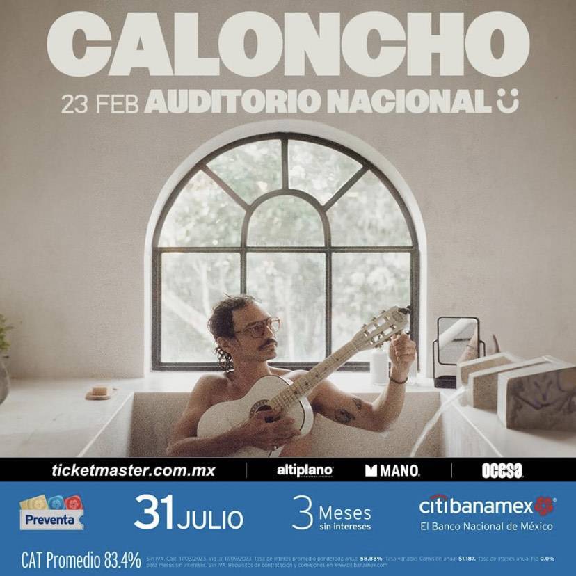 El m&uacute;sico y cantautor mexicano Caloncho, har&aacute; vibrar a sus seguidores con un maravilloso concierto!