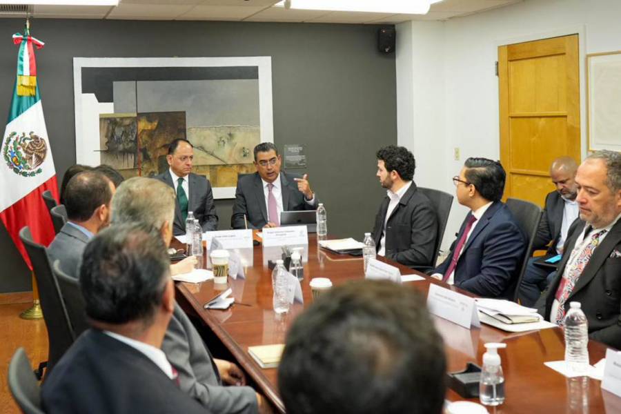 Sergio Salomón sostuvo reunión con el consulado de México en NY