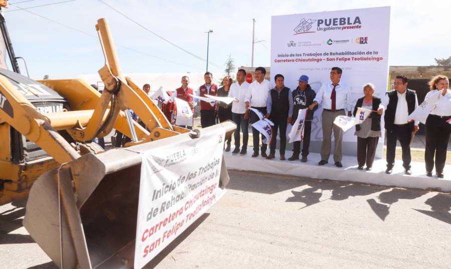 Gobierno de Puebla ejecuta obra pública en Chiautzingo – San Felipe Teotlalcingo