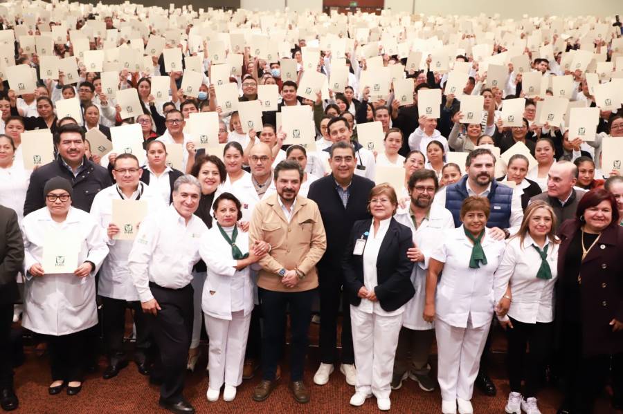 Encabezan Sergio Salomón Y Zoé Robledo Basificación A Personal De La Salud Adherido Al Imss- Bienestar
