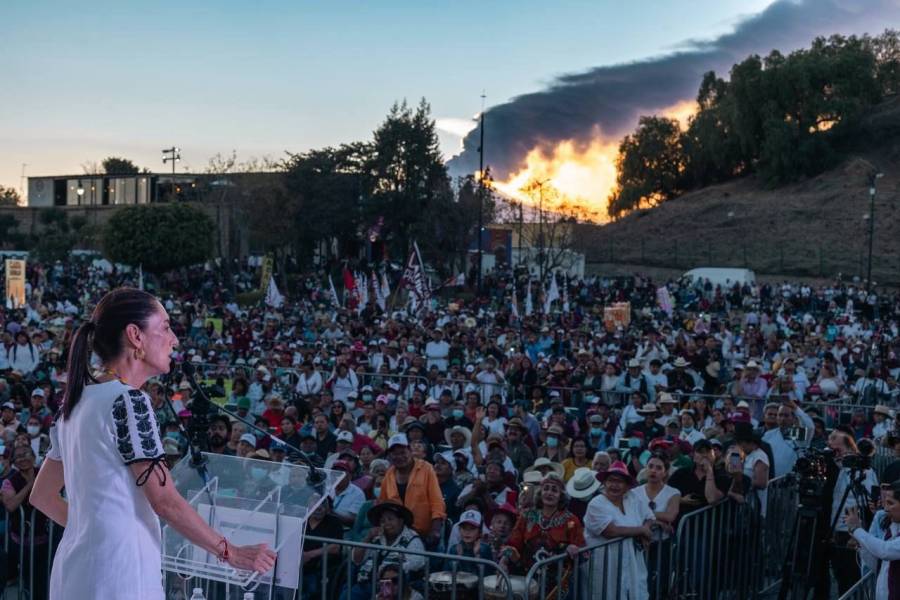 En gira por Puebla, pide Claudia Sheinbaum voto parejo para la 4T