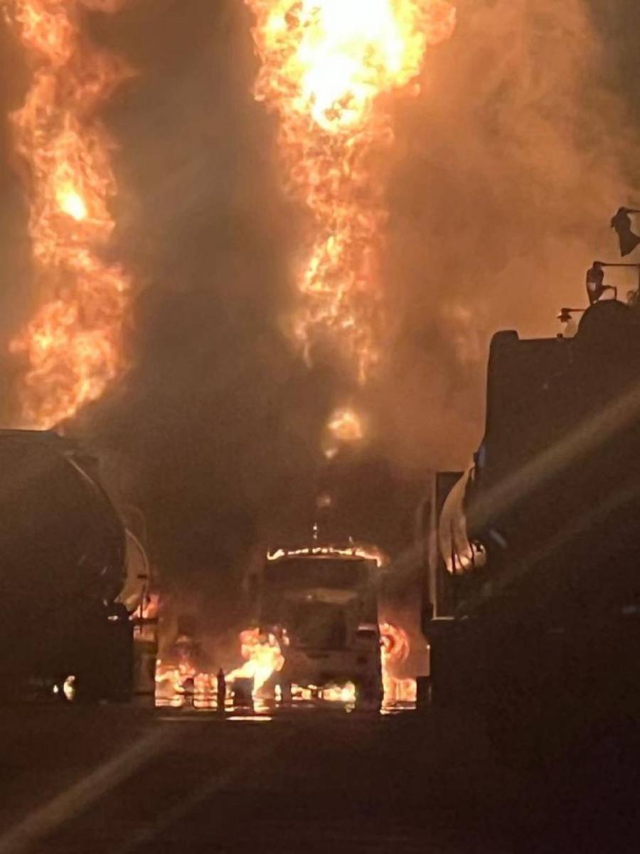 Explosión de pipas de gas LP provoca incendio en Tlahuelilpan, Hidalgo