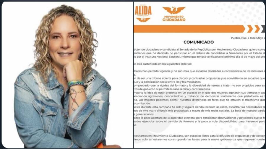 Alida Díaz declina participar en el debate entre candidatas a la segunda fórmula del Senado