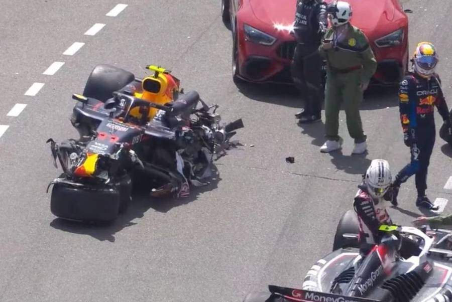 Checo Pérez sufre aparatoso choque en el Gran Premio de Mónaco 2024