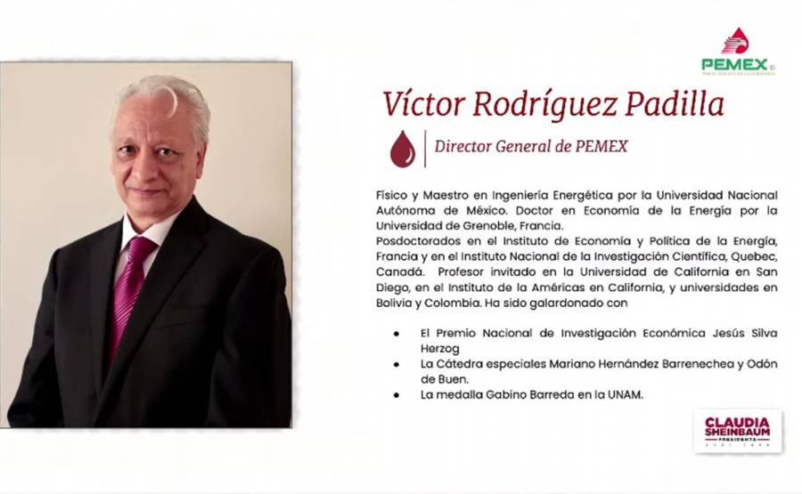 Víctor Rodríguez Padilla, próximo director de PEMEX
