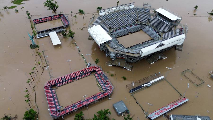 Arena GNP, sede del Abierto Mexicano de Tenis, afectada por el paso del huracán “John”