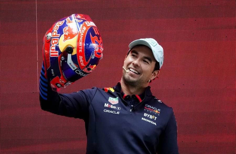 Así luce el nuevo casco de Checo Pérez para el GP México 2024