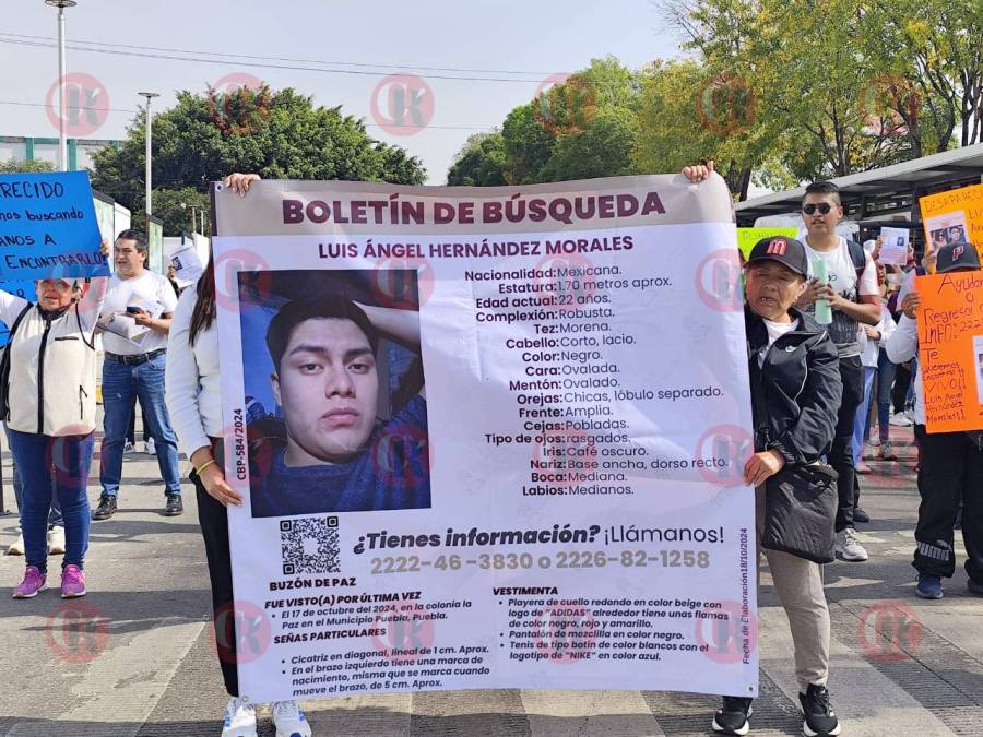 Marchan familiares de Luis Ángel Hernández, piden su localización