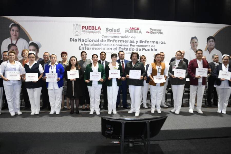Secretaría de Salud reconoce a 15 enfermeras y enfermeros de Puebla