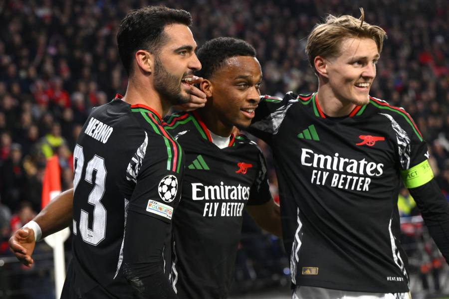 Arsenal aplasta 7-1 al PSV en Países Bajos y encamina pase a cuartos de Champions