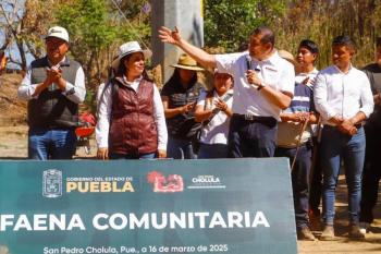 San Pedro Cholula se suma a Faenas Comunitarias de Alejandro Armenta