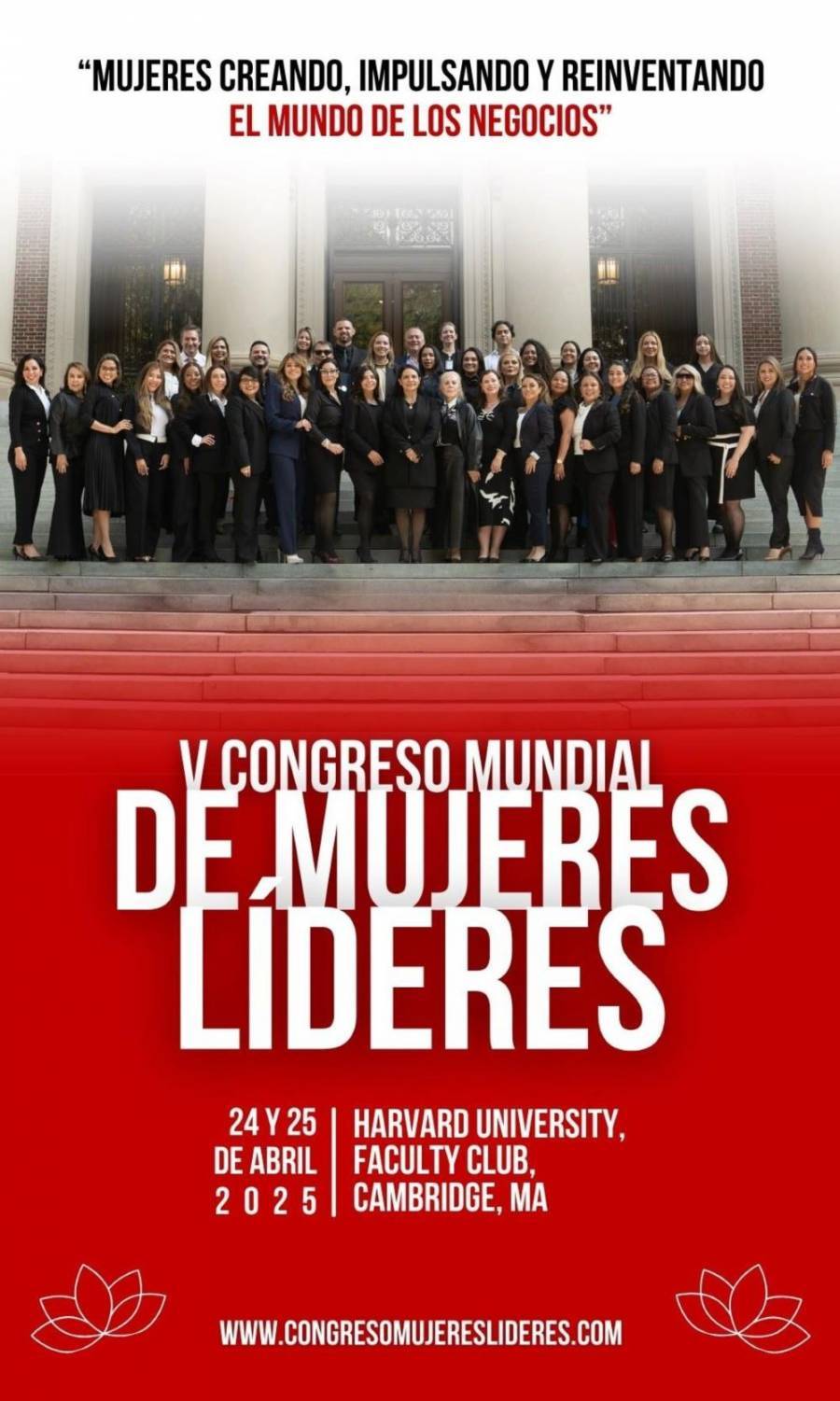 V Congreso de Mujeres Líderes 2025 se celebrará en la Universidad de Harvard 24 y 25 de abril