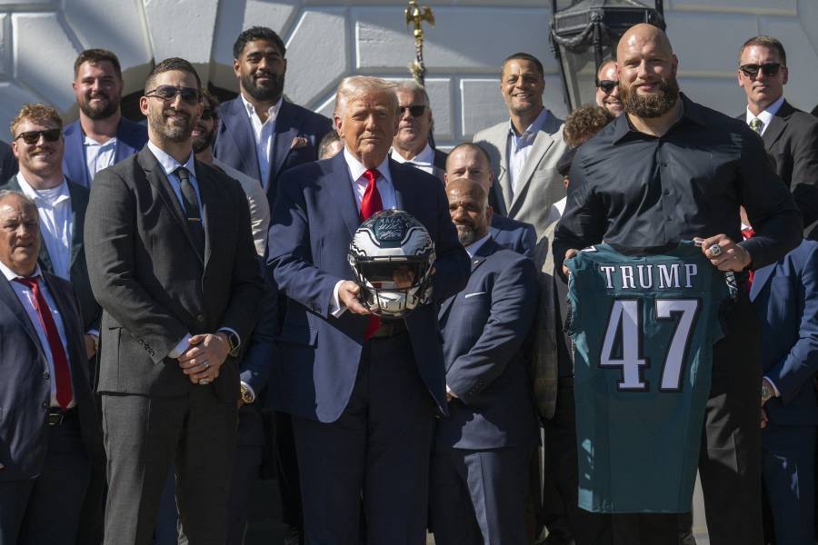 Trump recibe a los campeones de la NFL, los Philadelphia Eagles, en la Casa Blanca sin Jalen Hurts
