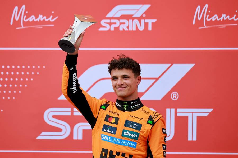 Lando Norris gana la carrera sprint del GP de Miami en caótica jornada bajo lluvia