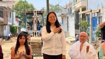 Ariadna Ayala inició una nueva obra en la junta auxiliar de Metepec