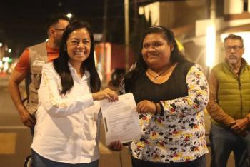 Ariadna Ayala encabezó la rehabilitación integral de la avenida Xalpatlaco