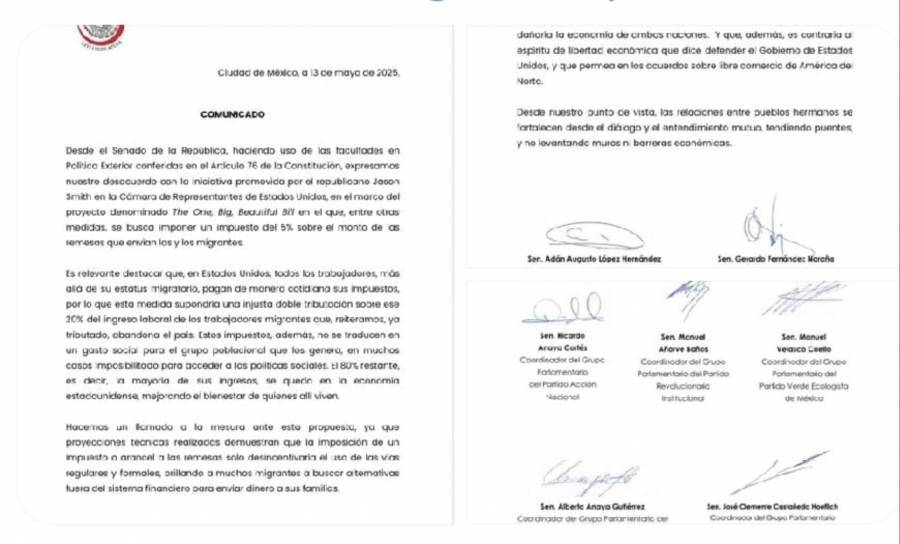 Diputados se suman al rechazo contra impuesto a remesas propuesto en EU