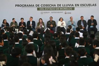Morelos suma 165 escuelas con sistemas de captación de agua de lluvia como parte del programa “Cosecha de Lluvia”