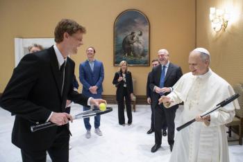 Papa León XIV recibe en el Vaticano al tenista Jannik Sinner