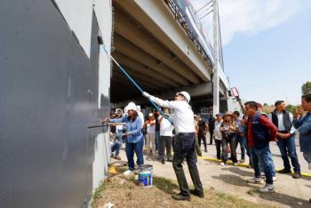 Encabeza Armenta faena comunitaria en San Andrés Cholula