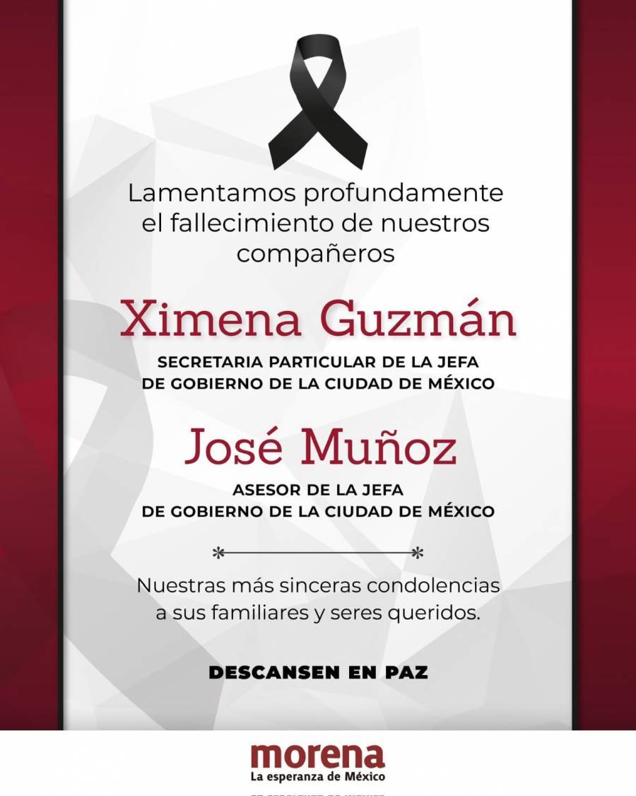 Morena y su coordinador parlamentario en San Lázaro lamentan el asesinato de colaboradores cercanos a Brugada