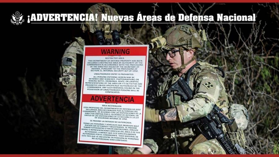 EE.UU. declara zonas de su frontera sur como áreas de defensa nacional y advierte con cárcel a quienes ingresen sin autorización