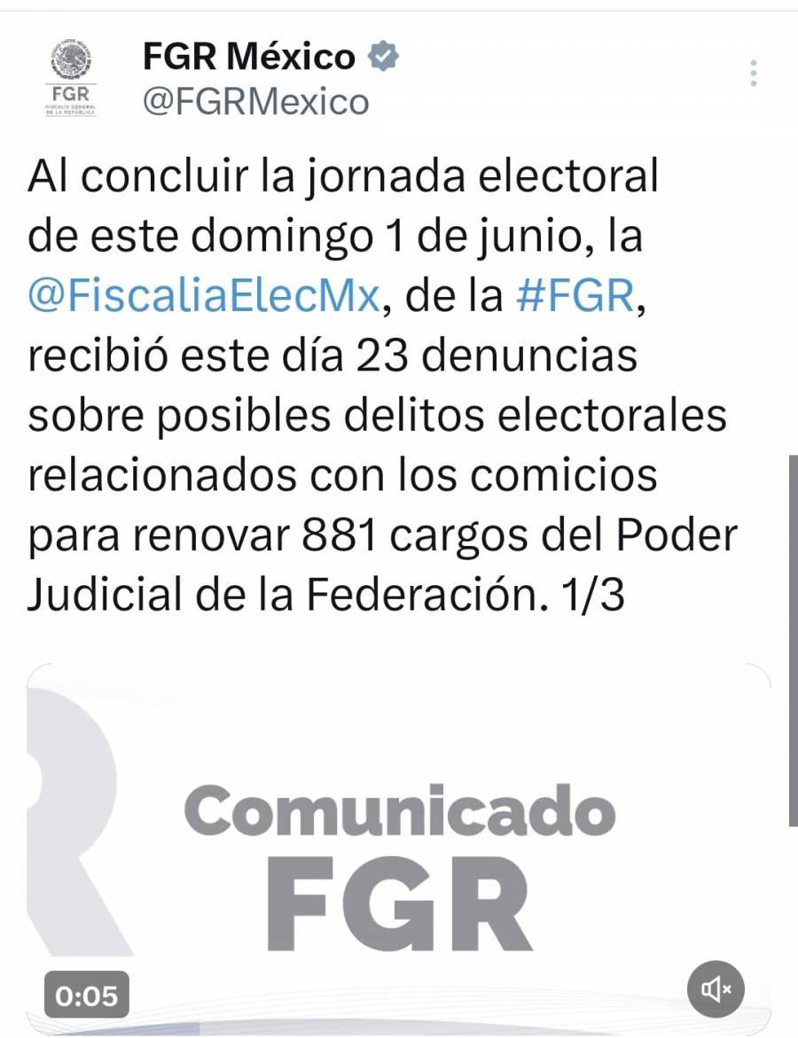 FISEL recibe 23 denuncias por posibles delitos electorales durante la jornada del 1 de junio
