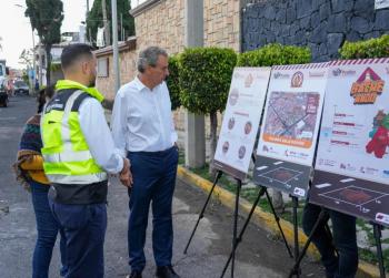 Inversión histórica de 110 mdp para bacheo en Puebla capital