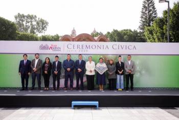 Lupita Cuautle encabezó la ceremonia cívica del mes de junio