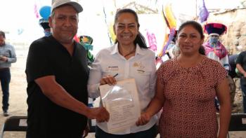 Ariadna Ayala inauguró la construcción del tanque elevado en San Juan La Sabana