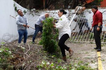 Por fuertes lluvias conjunto habitacional Arcoíris presentó Afectaciones en San Pedro Cholula