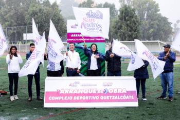 Lupita Cuautle rehabilita el Complejo Deportivo Quetzalcóatl