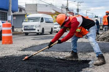 Con inversión Municipal y Estatal cubrirían 300 mil baches en la capital