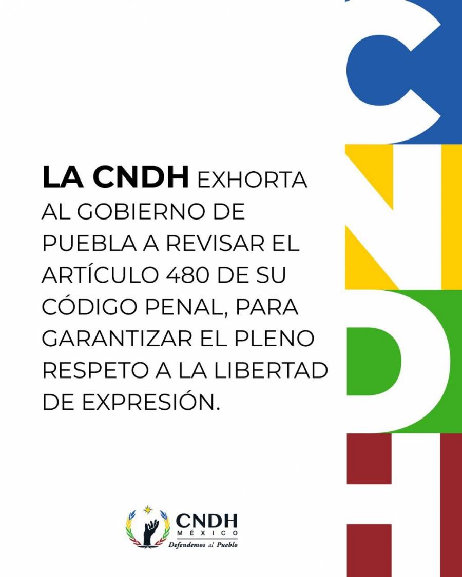 CNDH exhorta a Puebla que revise delito de ciberasedio por ambiguedad